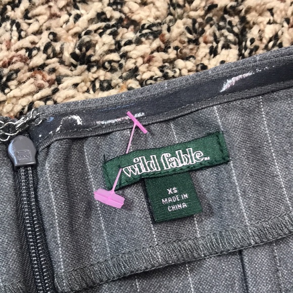 Wild Fable Pin Stripe Pleated Tailored Asymmetrical Strapless Mini Dress NWOT - Picture 9 of 9